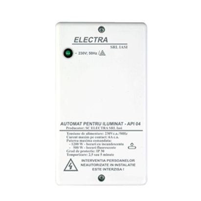 Automat pentru iluminat scara bloc ELECTRA API.11A, montaj aparent, alb