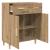 Bufet stejar artizanal 34 x 69.5 x 89 cm Lemn compozit GartenMobel Dekor