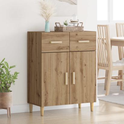 Bufet stejar artizanal 34 x 69.5 x 89 cm Lemn compozit GartenMobel Dekor