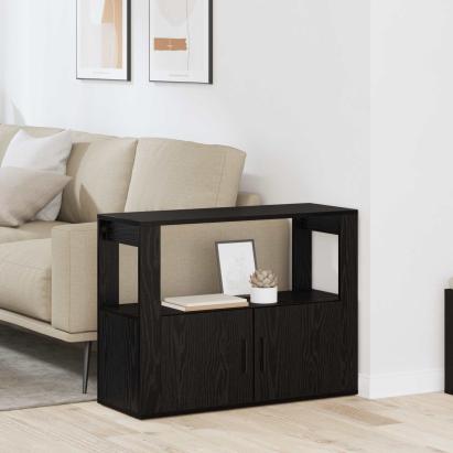 Bufet Stejar negru 80 x 30 x 60 cm Lemn compozit GartenMobel Dekor