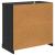 Bufet Stejar Negru 70 x 35,5 x 67,5 cm Lemn compozit GartenMobel Dekor