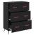 Comodă cu sertare Stejar Negru 69,5 x 34 x 90 cm Lemn prelucrat GartenMobel Dekor