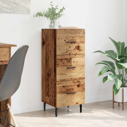 Bufet cu sertar Lemn vechi 34 x 34.5 x 90 cm Lemn compozit GartenMobel Dekor