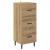 Bufet stejar artizanal 34 x 34.5 x 90 cm Lemn compozit GartenMobel Dekor
