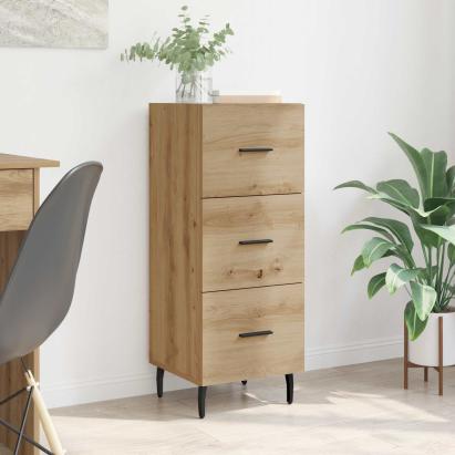 Bufet stejar artizanal 34 x 34.5 x 90 cm Lemn compozit GartenMobel Dekor