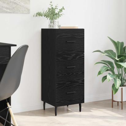 Bufet cu sertar Stejar negru 34 x 34.5 x 90 cm Lemn compozit GartenMobel Dekor