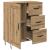 Bufet Stejar Artizanal 69,5 x 34 x 90 cm Lemn prelucrat GartenMobel Dekor