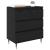 Bufet cu sertar Stejar Negru 60 x 35 x 70 cm Lemn compozit GartenMobel Dekor