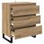 Bufet cu sertar Stejar Artizanal 60 x 35 x 70 cm Lemn compozit GartenMobel Dekor