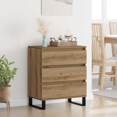 Bufet cu sertar Stejar Artizanal 60 x 35 x 70 cm Lemn compozit GartenMobel Dekor