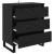 Bufet cu sertar Stejar Negru 60 x 35 x 70 cm Lemn compozit GartenMobel Dekor