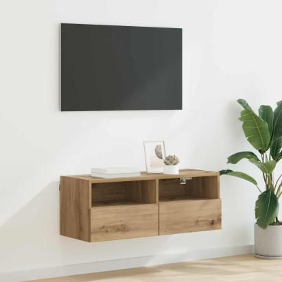 Dulap TV de perete Pe perete Stejar Artizanal 80 x 30 x 30 cm GartenMobel Dekor