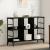 Bufet Stejar Negru 102 x 32 x 73,5 cm GartenMobel Dekor