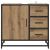 Dulap de Baie Stejar Artizanal 65 x 33 x 60 cm Lemn compozit GartenMobel Dekor