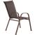 Set 2 scaune de gradina maro, metal si textilene, pentru terasa si balcon
