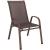 Set 2 scaune de gradina maro, metal si textilene, pentru terasa si balcon
