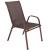 Set 2 scaune de gradina maro, metal si textilene, pentru terasa si balcon