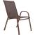 Set 2 scaune de gradina maro, metal si textilene, pentru terasa si balcon