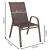 Set 2 scaune de gradina maro, metal si textilene, pentru terasa si balcon