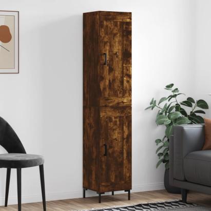 Dulap înalt, stejar fumuriu, 34,5x34x180 cm, lemn prelucrat GartenMobel Dekor