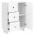 Bufet Alb foarte lucios 66 x 34,5 x 90 cm Lemn prelucrat GartenMobel Dekor