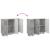 Bufet Gri Beton 89 x 34,5 x 80 cm Lemn prelucrat GartenMobel Dekor