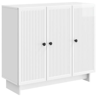 Bufet Alb foarte lucios 89 x 34,5 x 80 cm Lemn prelucrat GartenMobel Dekor