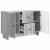 Bufet cu sertar Sonoma gri 89 x 34,5 x 60 cm Lemn prelucrat GartenMobel Dekor