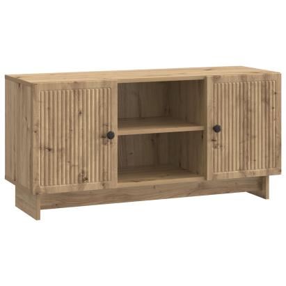 Cabinet TV Stejar Artizanal 102 x 34,5 x 50 cm Lemn compozit GartenMobel Dekor
