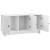Cabinet TV Alb foarte lucios 99 x 34,5 x 50 cm Lemn prelucrat GartenMobel Dekor