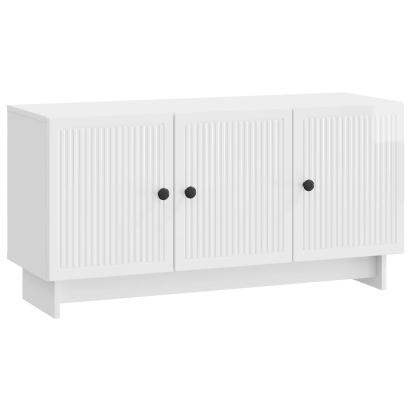 Cabinet TV Alb foarte lucios 99 x 34,5 x 50 cm Lemn prelucrat GartenMobel Dekor