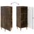 Bufet Stejar fumuriu 33 x 34,5 x 90 cm Lemn prelucrat GartenMobel Dekor