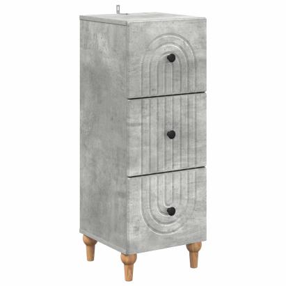 Dulap cu sertare Gri Beton 33 x 34,5 x 90 cm Lemn prelucrat GartenMobel Dekor