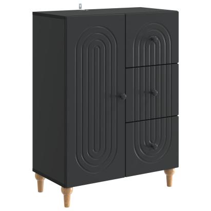 Bufet cu sertar Negru 66 x 34,5 x 90 cm Lemn prelucrat GartenMobel Dekor