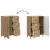 Bufet Stejar Artizanal 66 x 34,5 x 90 cm Lemn prelucrat GartenMobel Dekor