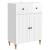 Bufet Alb foarte lucios 66 x 34,5 x 90 cm Lemn prelucrat GartenMobel Dekor