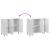 Bufet Alb foarte lucios 89 x 34,5 x 80 cm Lemn prelucrat GartenMobel Dekor