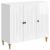 Bufet Alb foarte lucios 89 x 34,5 x 80 cm Lemn prelucrat GartenMobel Dekor