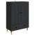 Bufet cu sertar Negru 66 x 34,5 x 95 cm Lemn prelucrat GartenMobel Dekor