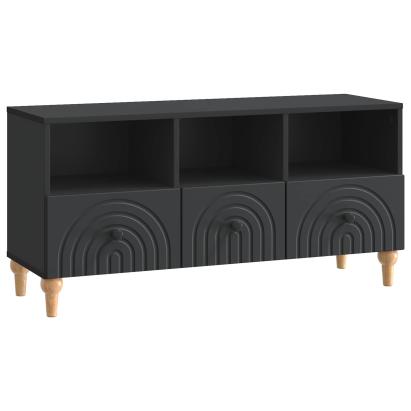 Cabinet TV Negru 102 x 34,5 x 50 cm Lemn prelucrat GartenMobel Dekor