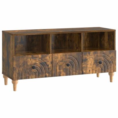 Cabinet TV Stejar Afumat 102 x 34,5 x 50 cm Lemn prelucrat GartenMobel Dekor