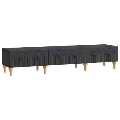 Cabinet TV cu sertar Negru 147 x 34,5 x 30 cm Lemn prelucrat GartenMobel Dekor