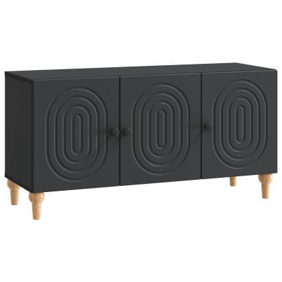 Cabinet TV Negru 99 x 34,5 x 50 cm Lemn prelucrat GartenMobel Dekor