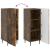 Bufet Stejar fumuriu 34,5 x 33 x 92 cm Lemn prelucrat GartenMobel Dekor