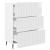 Dulap cu sertare Alb foarte lucios 66 x 34,5 x 92 cm GartenMobel Dekor