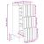 Dulap cu sertare Alb foarte lucios 33 x 34,5 x 92 cm GartenMobel Dekor