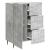 Bufet cu sertar Gri Beton 66 x 34,5 x 91,5 cm Lemn prelucrat GartenMobel Dekor
