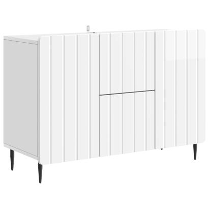 Bufet Alb foarte lucios 89 x 34,5 x 62 cm Lemn prelucrat GartenMobel Dekor