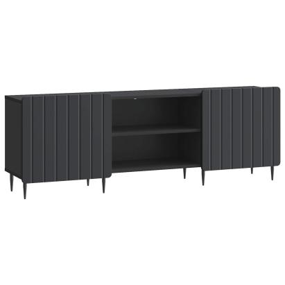 Cabinet TV Negru 150 x 31 x 52 cm Lemn prelucrat GartenMobel Dekor
