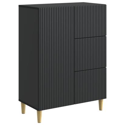 Bufet cu sertar Negru 66 x 34,5 x 90 cm Lemn prelucrat GartenMobel Dekor